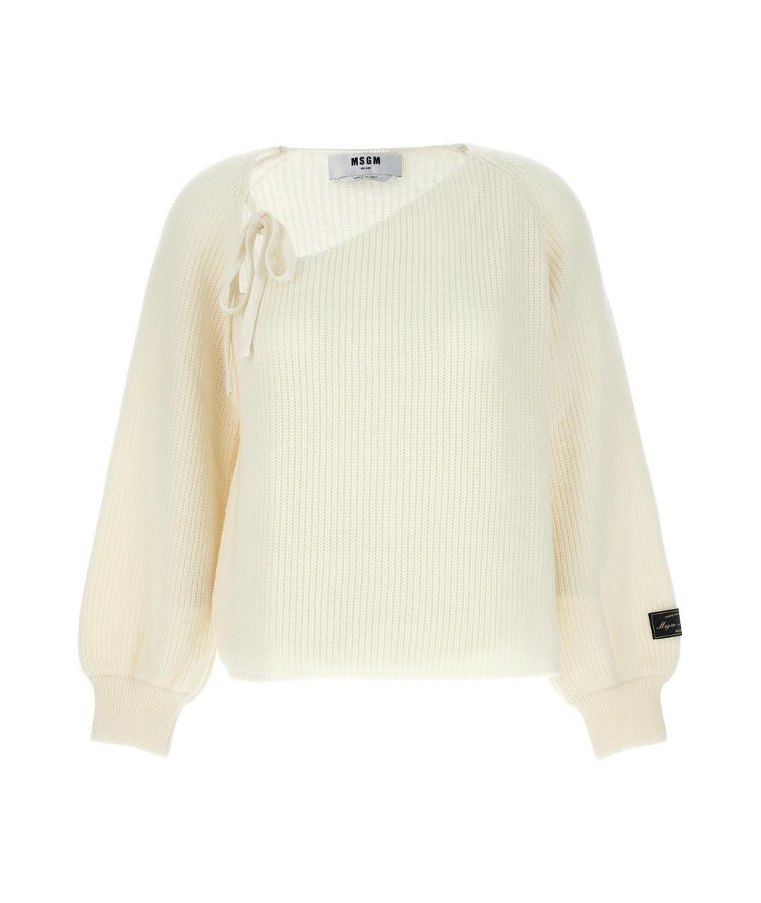 MSGM Белый шерстяной джемпер / свитер, фото 1