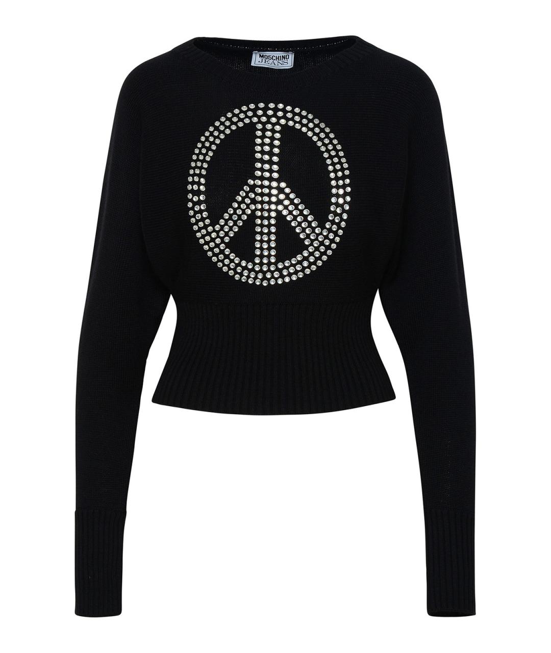 MOSCHINO JEANS Черный шерстяной джемпер / свитер, фото 1