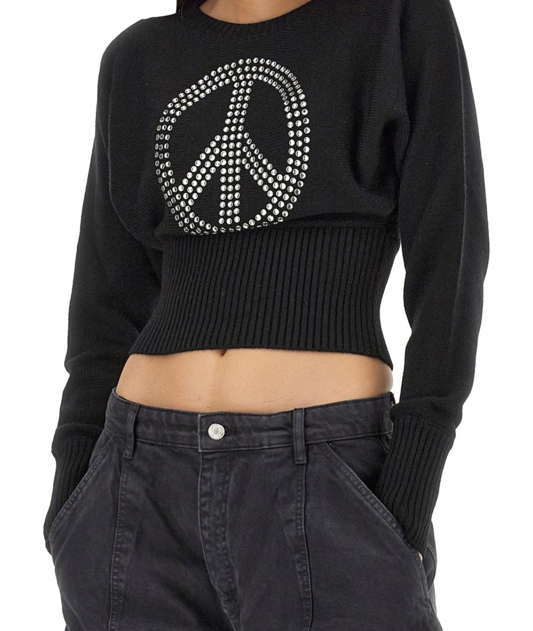 MOSCHINO JEANS Черный шерстяной джемпер / свитер, фото 4