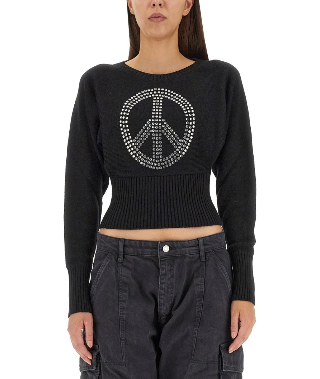 MOSCHINO JEANS Черный шерстяной джемпер / свитер, фото 5