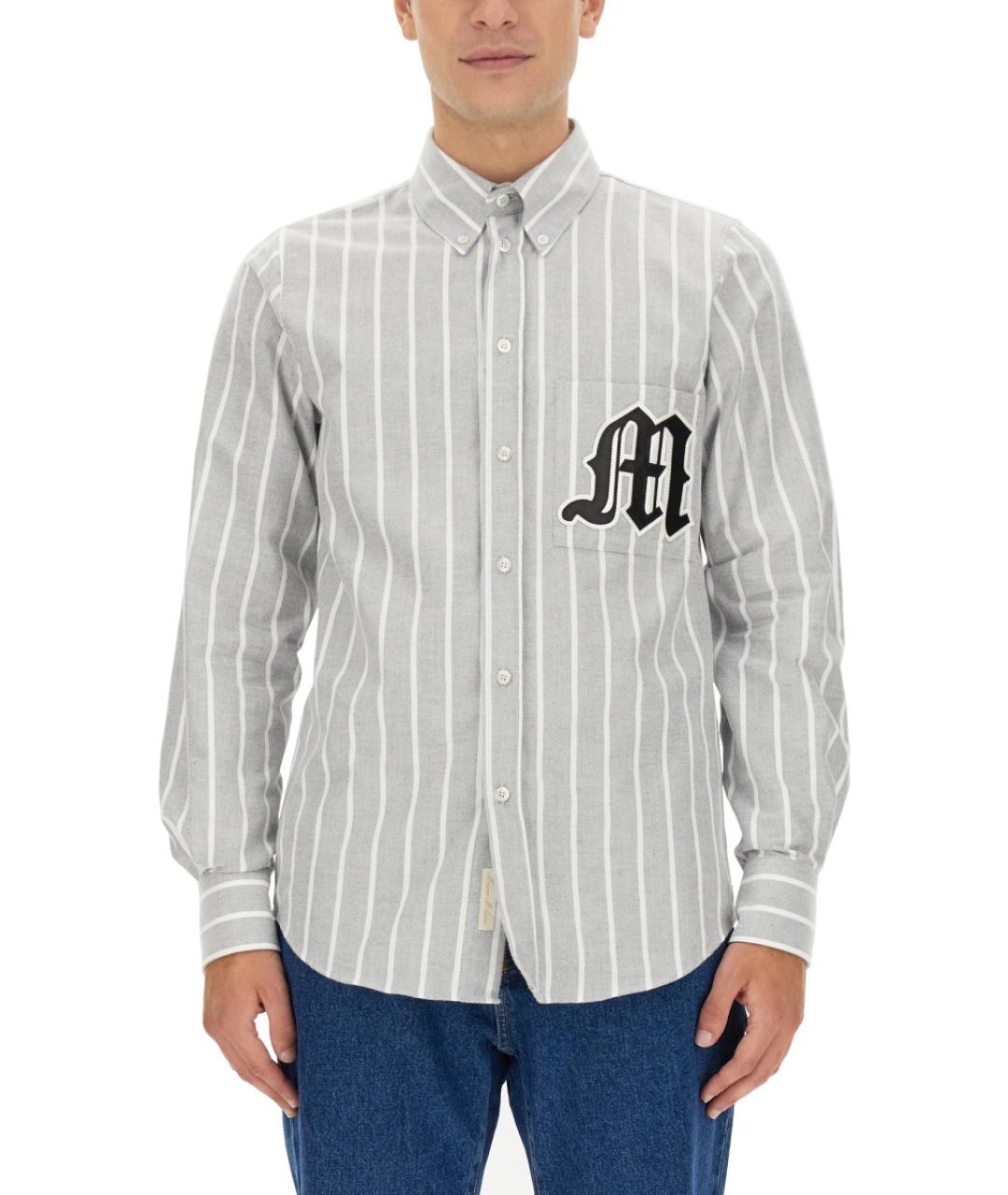 MSGM Серая хлопковая кэжуал рубашка, фото 2
