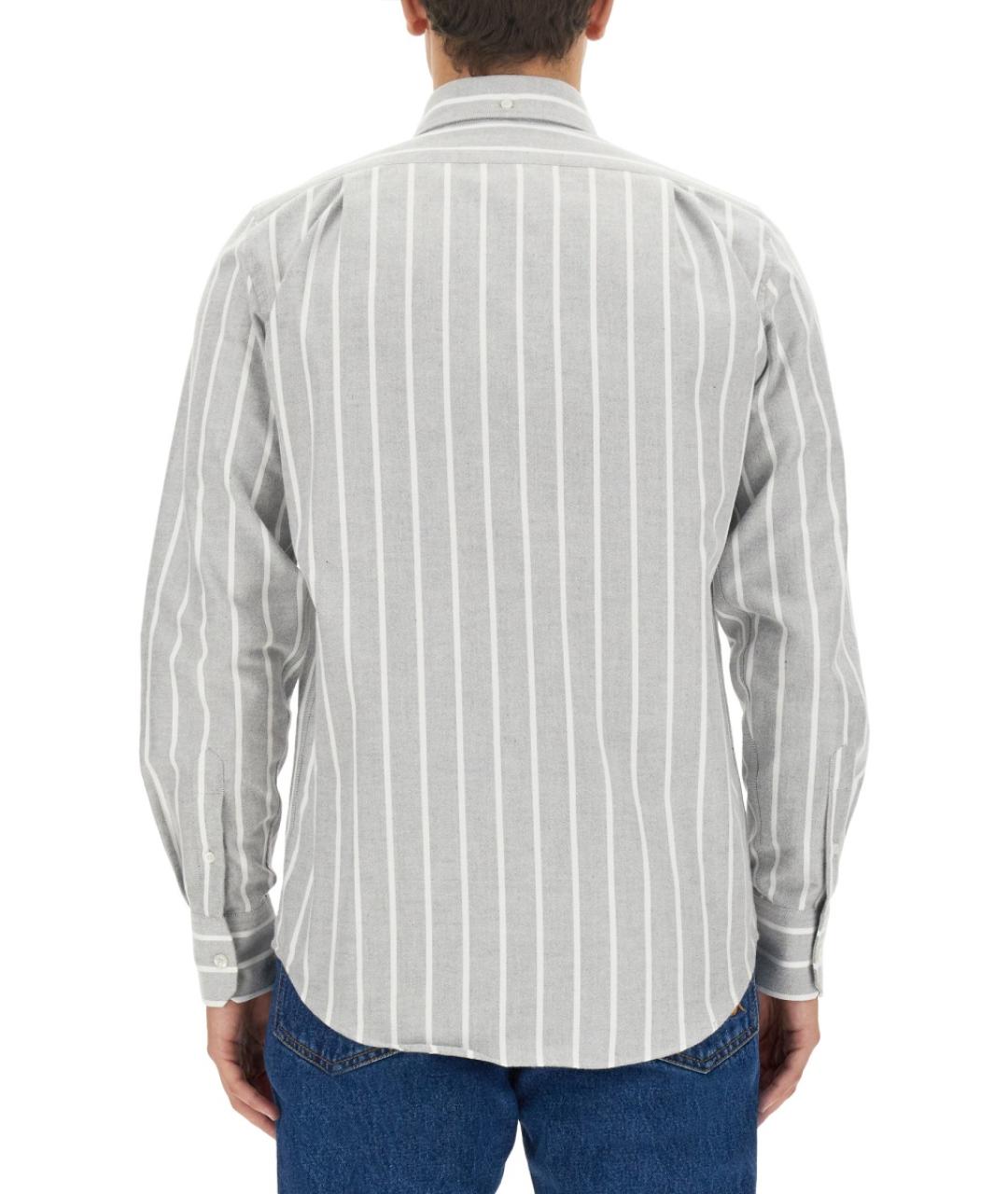 MSGM Серая хлопковая кэжуал рубашка, фото 4