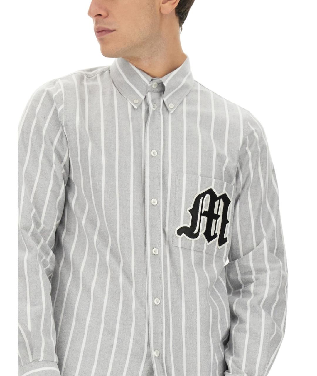 MSGM Серая хлопковая кэжуал рубашка, фото 5