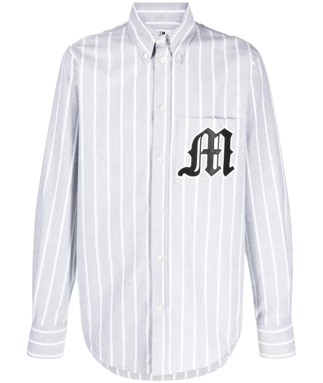 MSGM Серая хлопковая кэжуал рубашка, фото 1