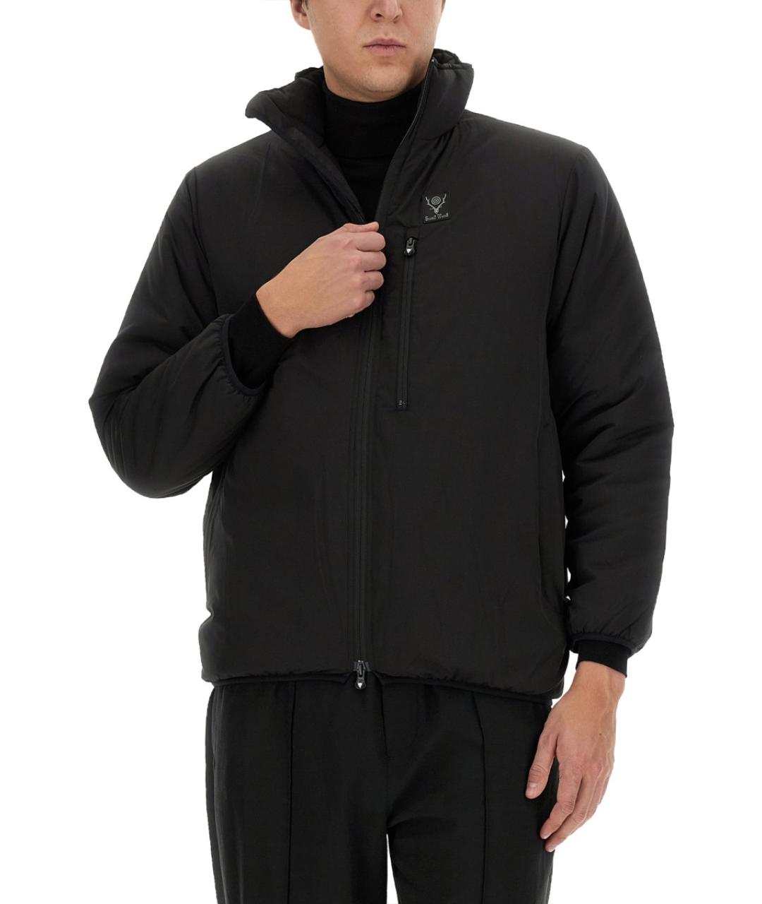 SOUTH2 WEST8 Черный полиэстеровый пуховик, фото 4