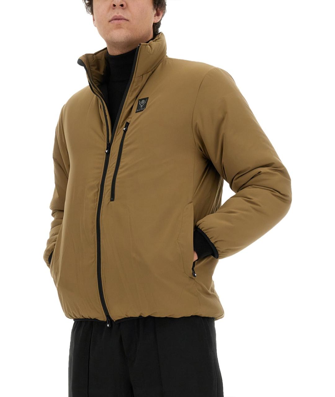 SOUTH2 WEST8 Коричневая полиэстеровая куртка, фото 4