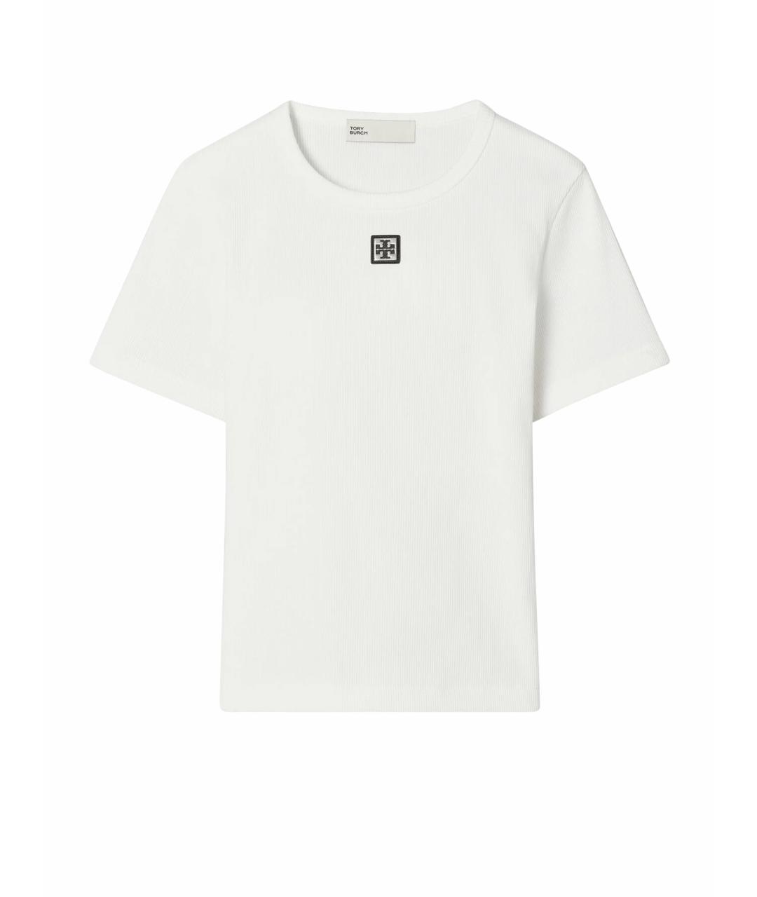TORY BURCH Белая хлопковая футболка, фото 1
