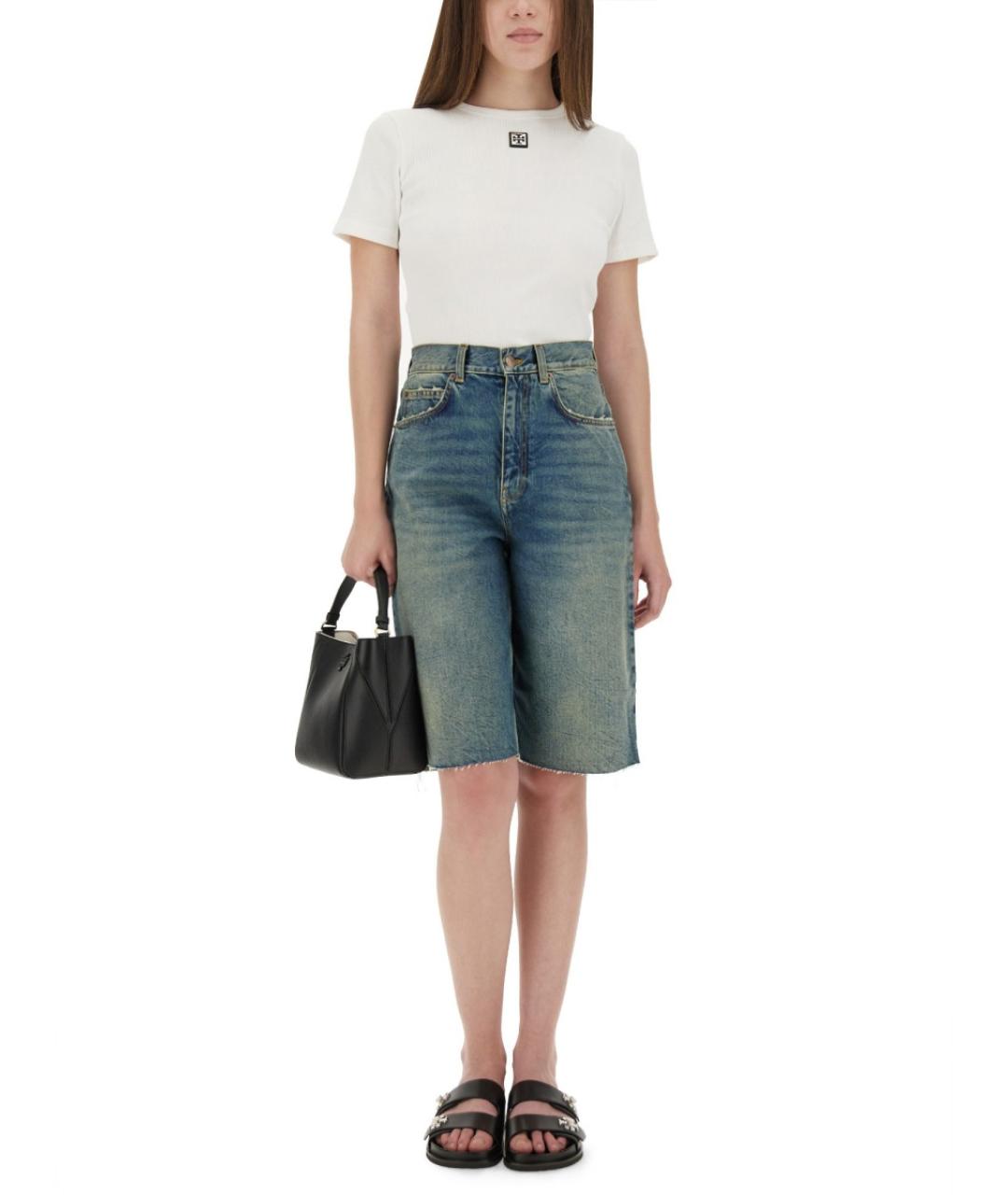 TORY BURCH Белая хлопковая футболка, фото 2