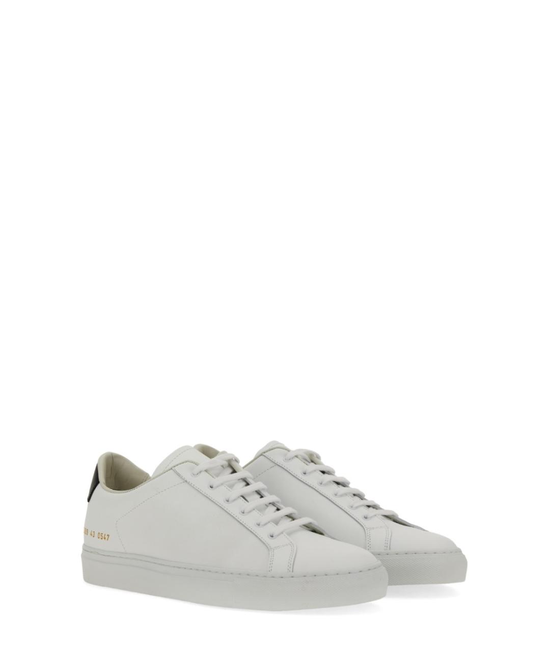 COMMON PROJECTS Белые кожаные низкие кроссовки / кеды, фото 2