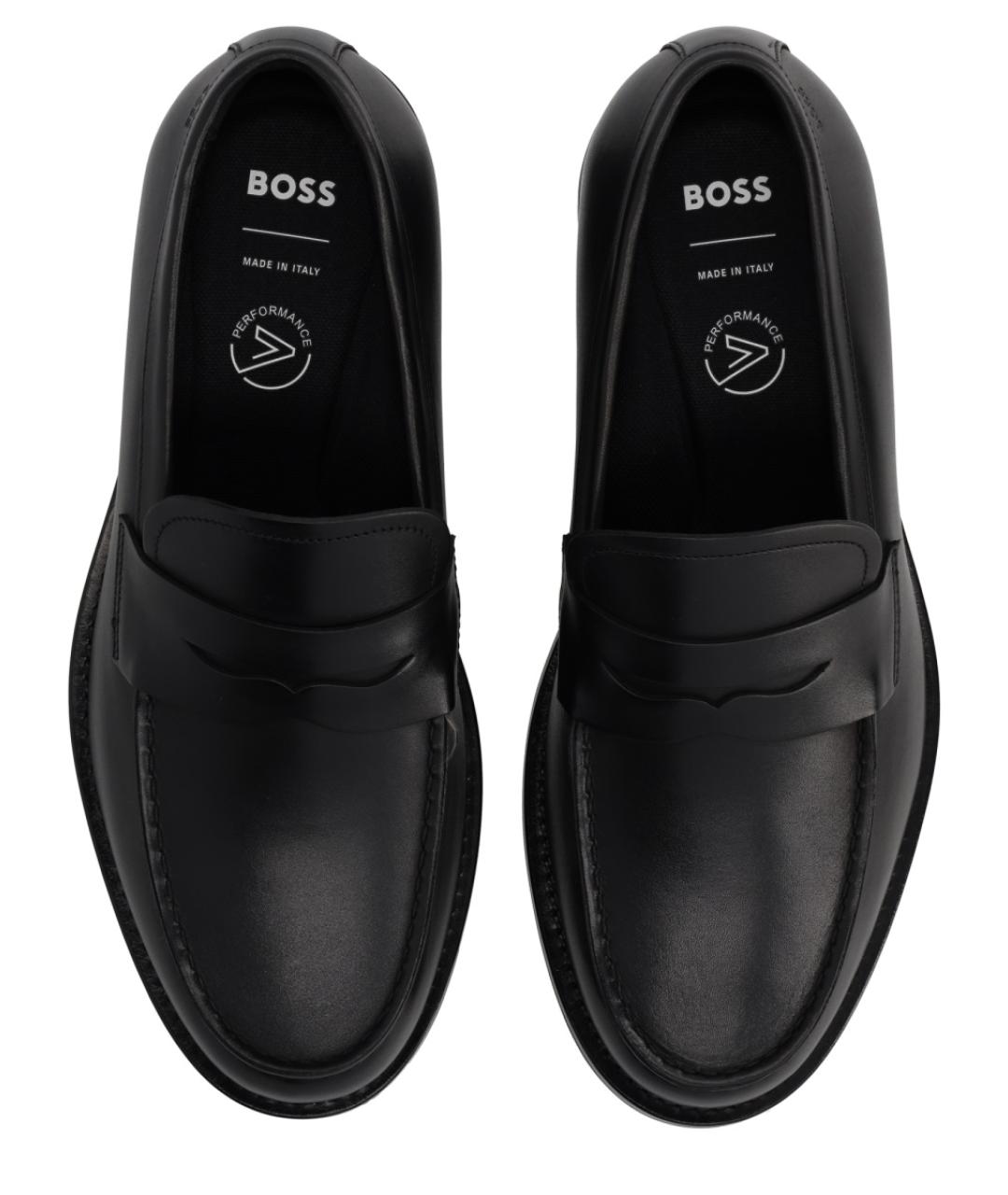 HUGO BOSS Черные кожаные лоферы, фото 5