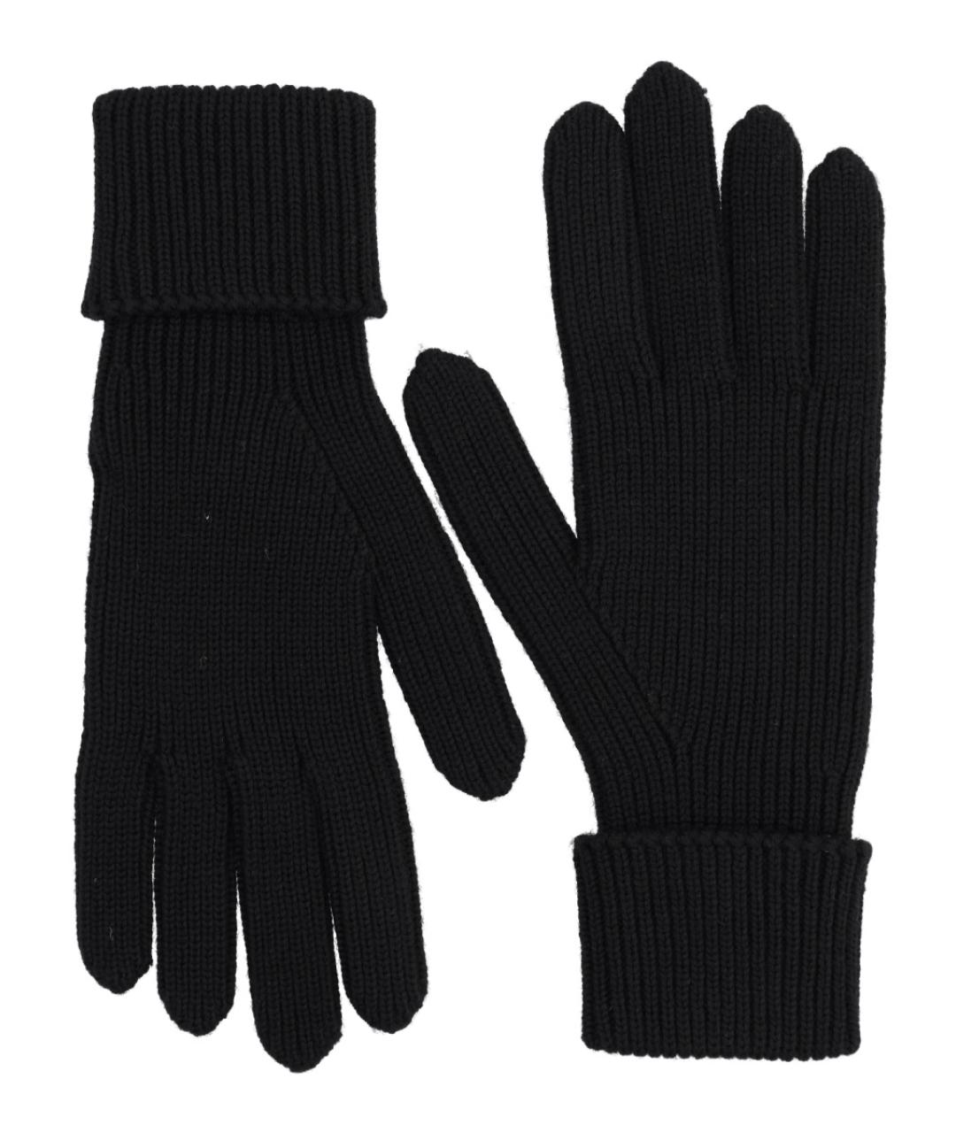 PARAJUMPERS Черные шерстяные перчатки, фото 2