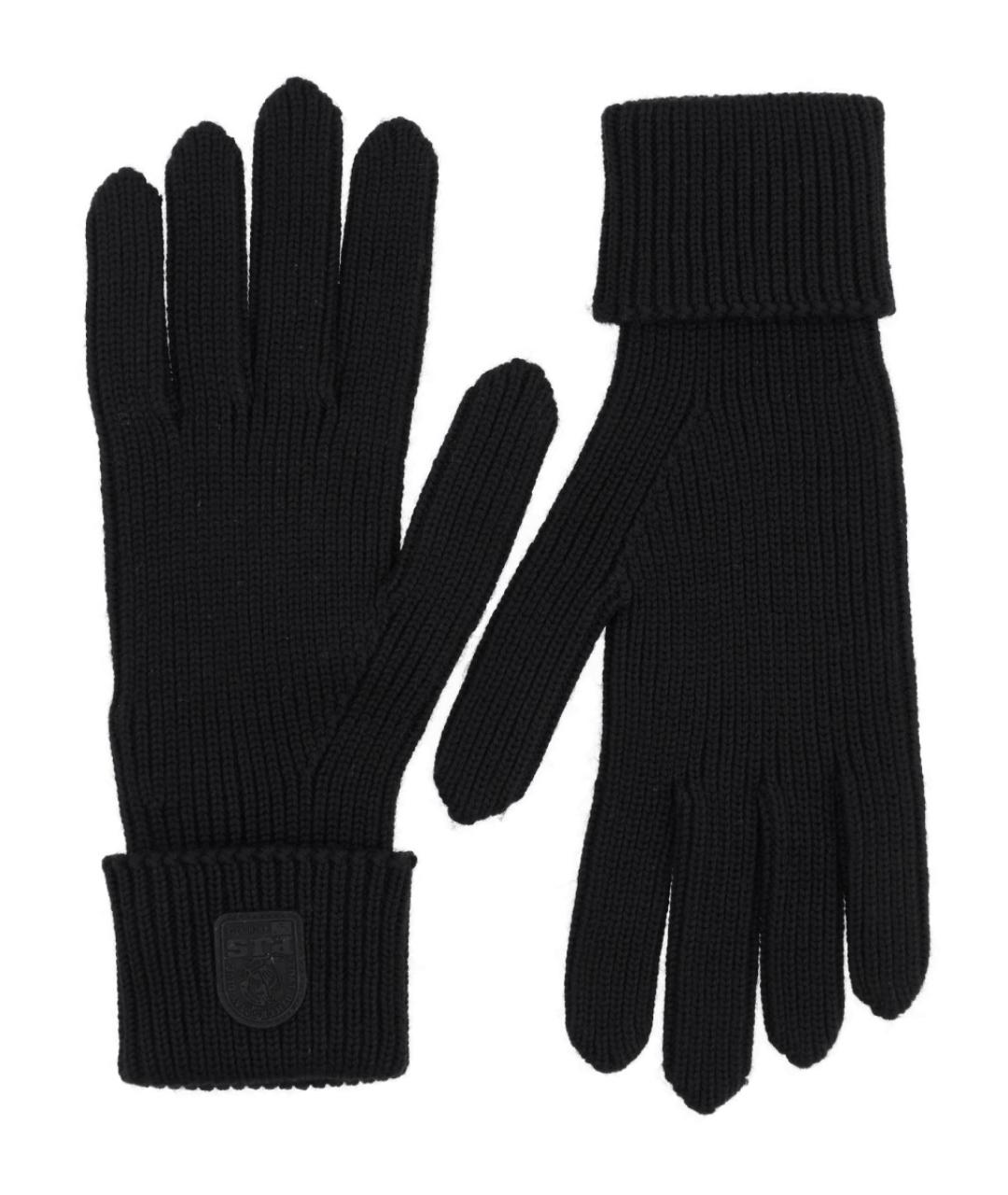 PARAJUMPERS Черные шерстяные перчатки, фото 1