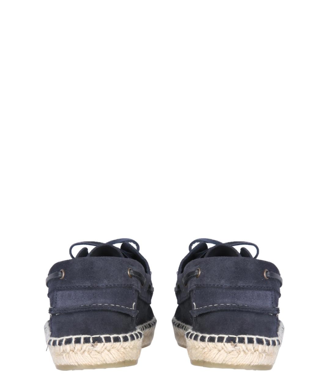 MANEBI Синие кожаные мокасины, фото 5