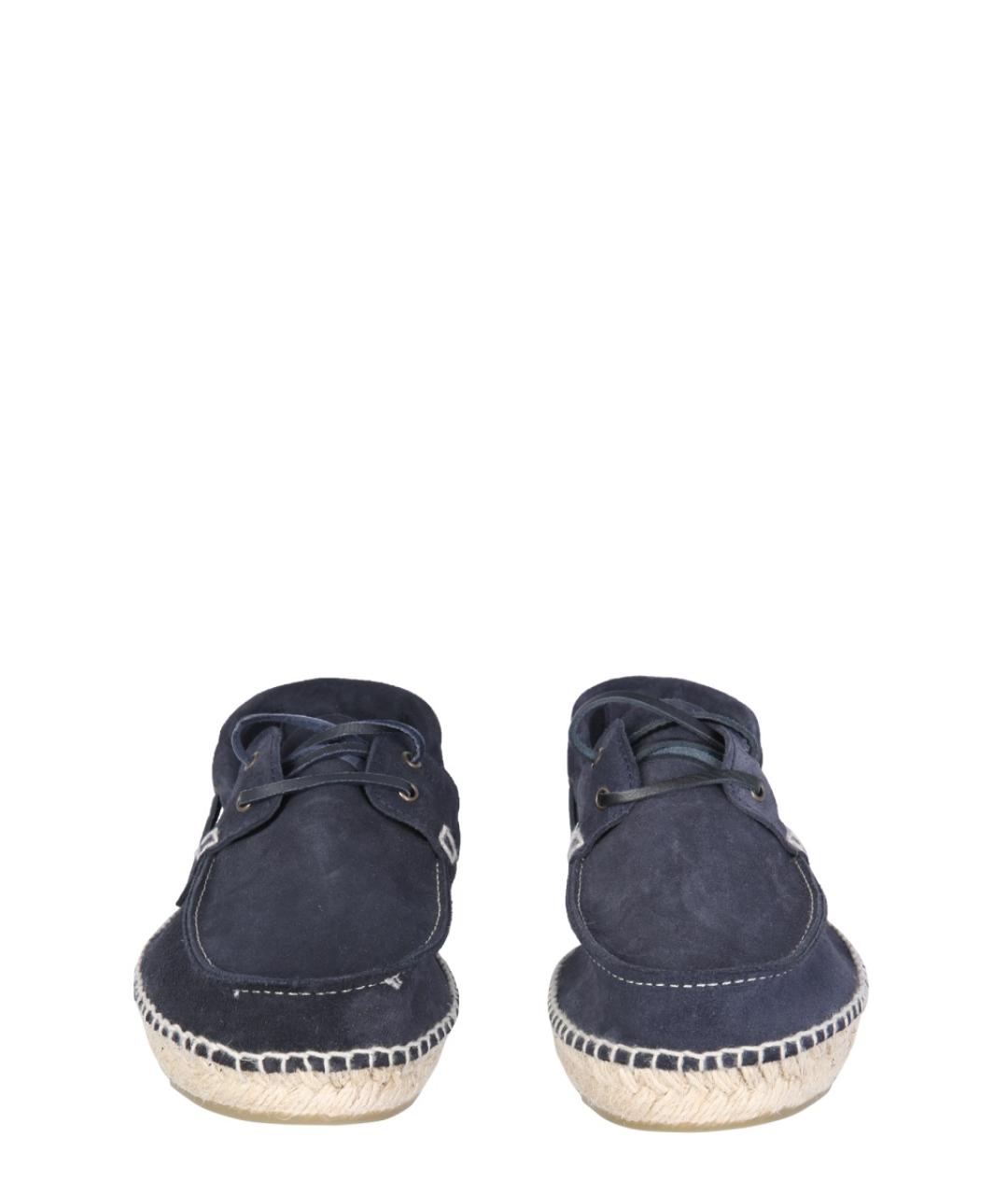 MANEBI Синие кожаные мокасины, фото 3