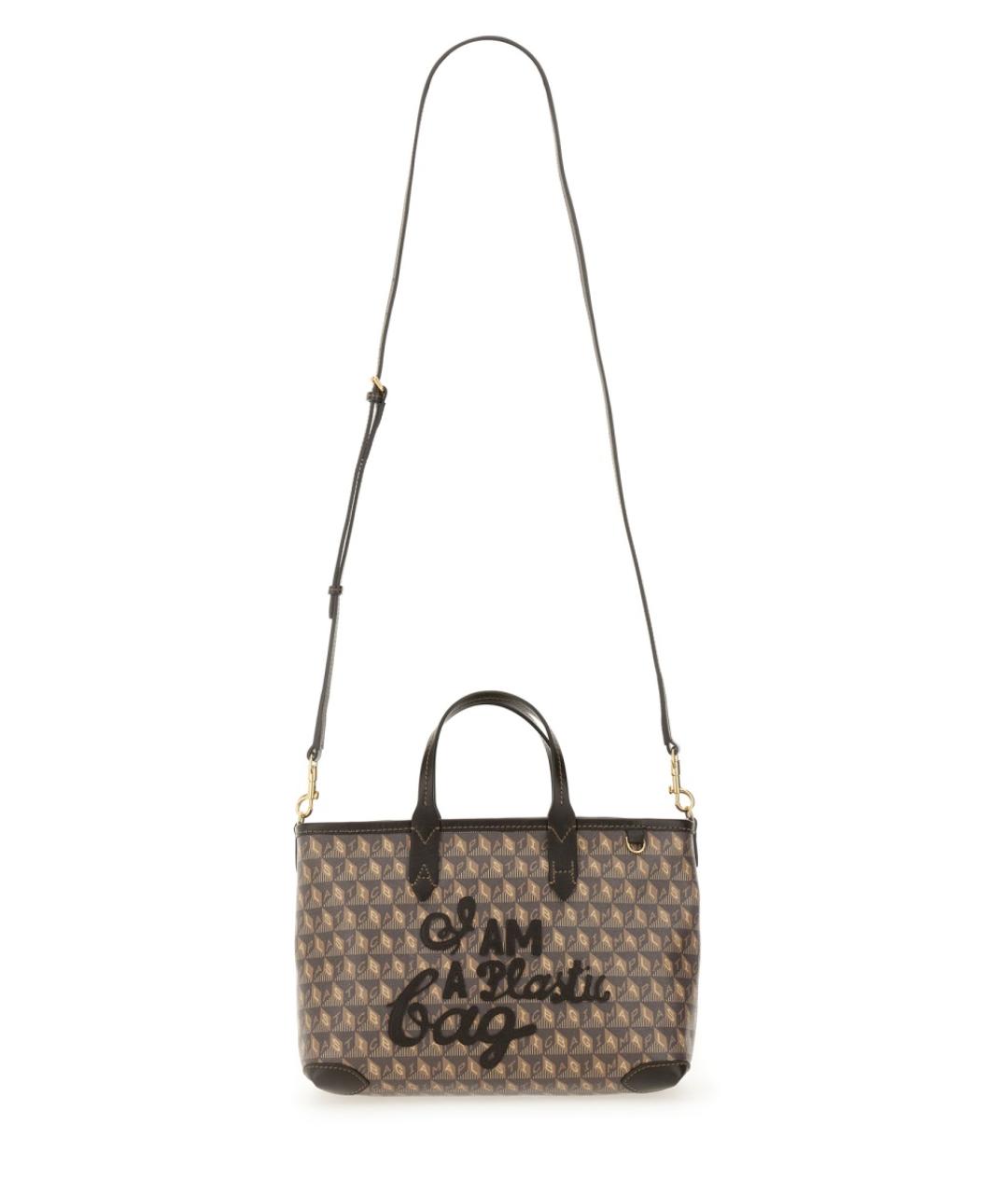 ANYA HINDMARCH Коричневая сумка тоут, фото 3