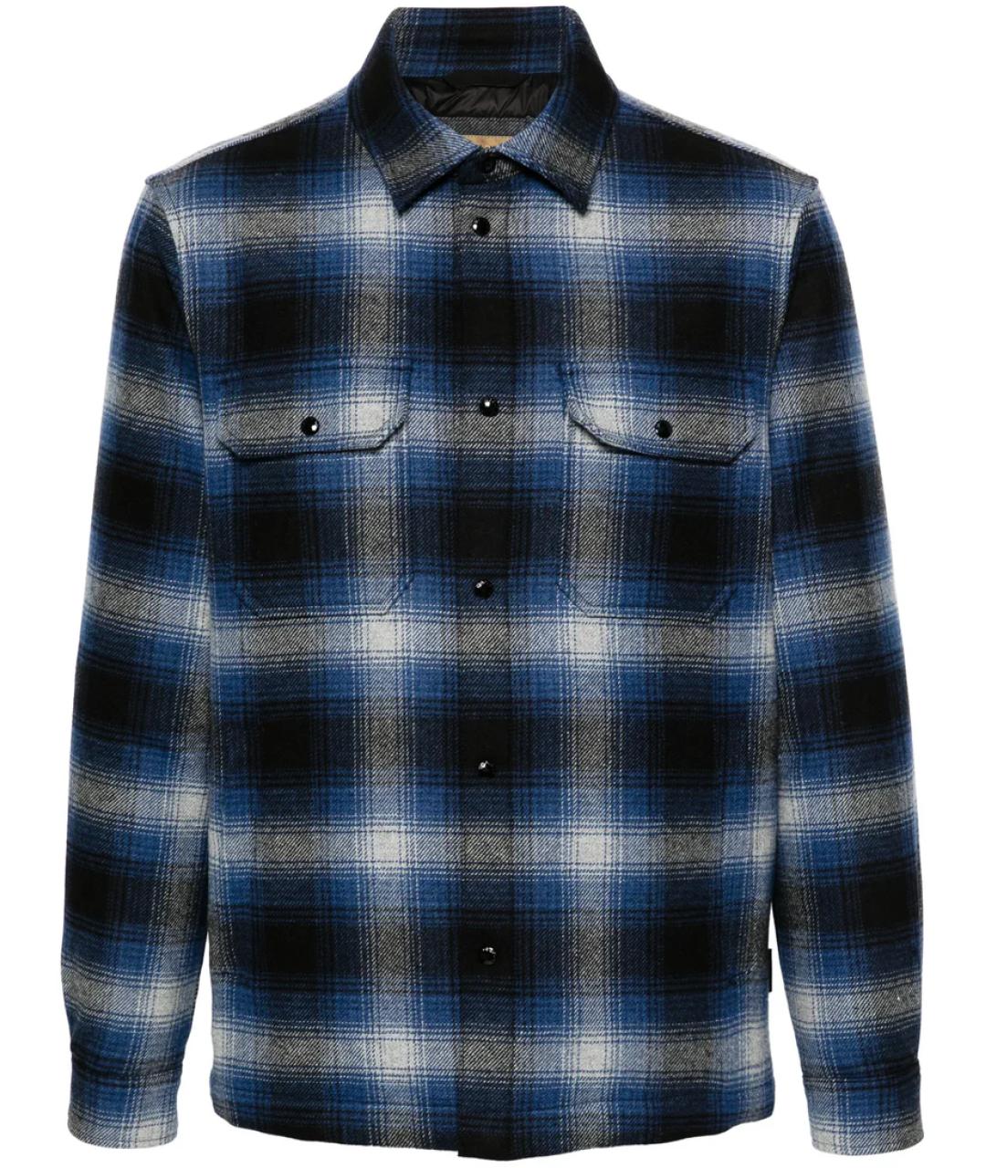 WOOLRICH Синяя шерстяная куртка, фото 1