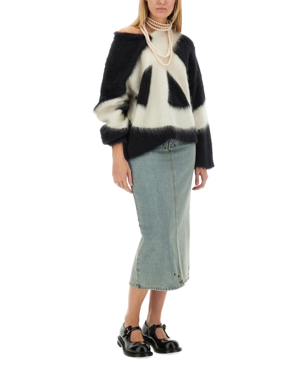 MOSCHINO Черный шерстяной джемпер / свитер, фото 3