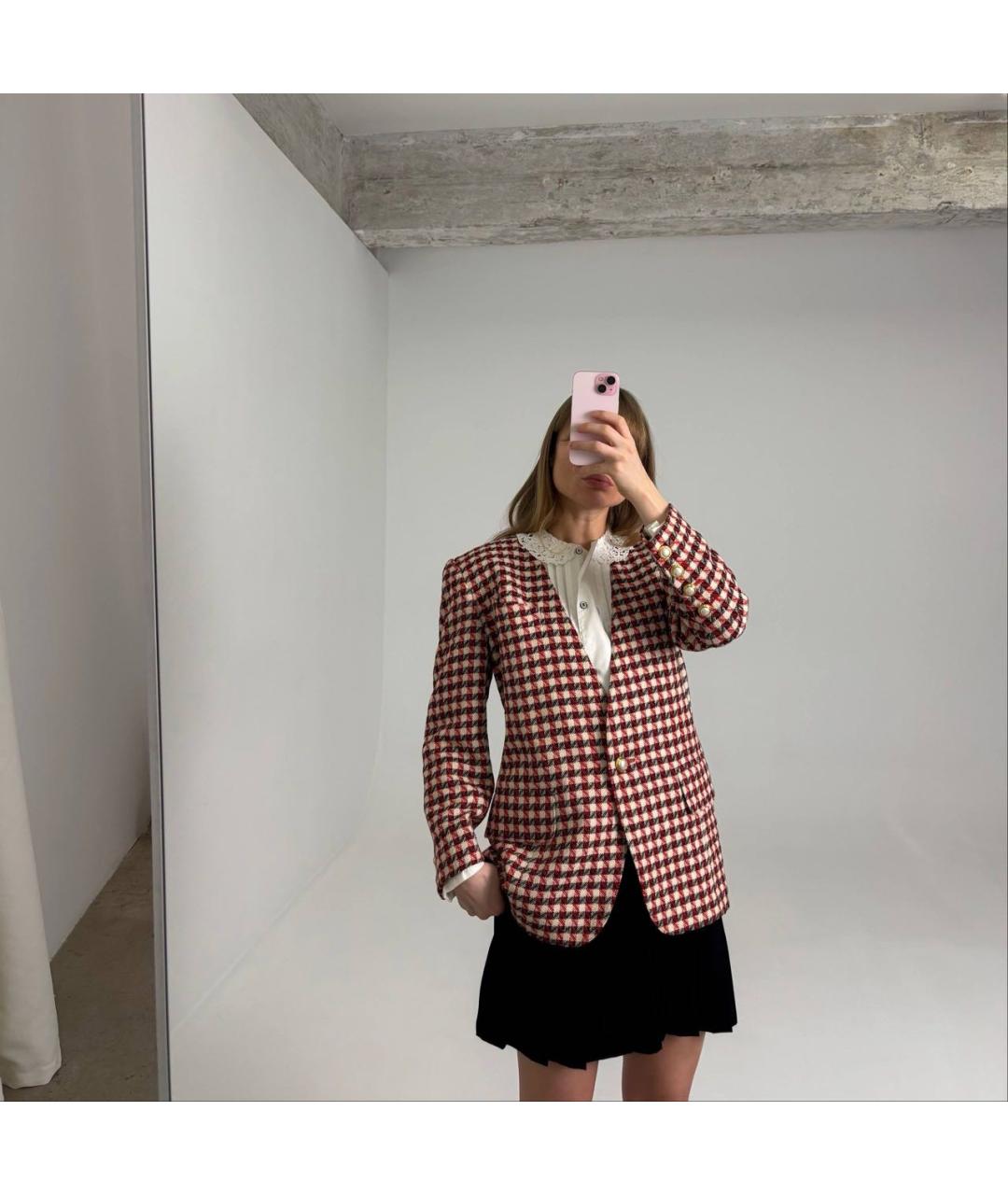 ESCADA Красный шерстяной жакет/пиджак, фото 6