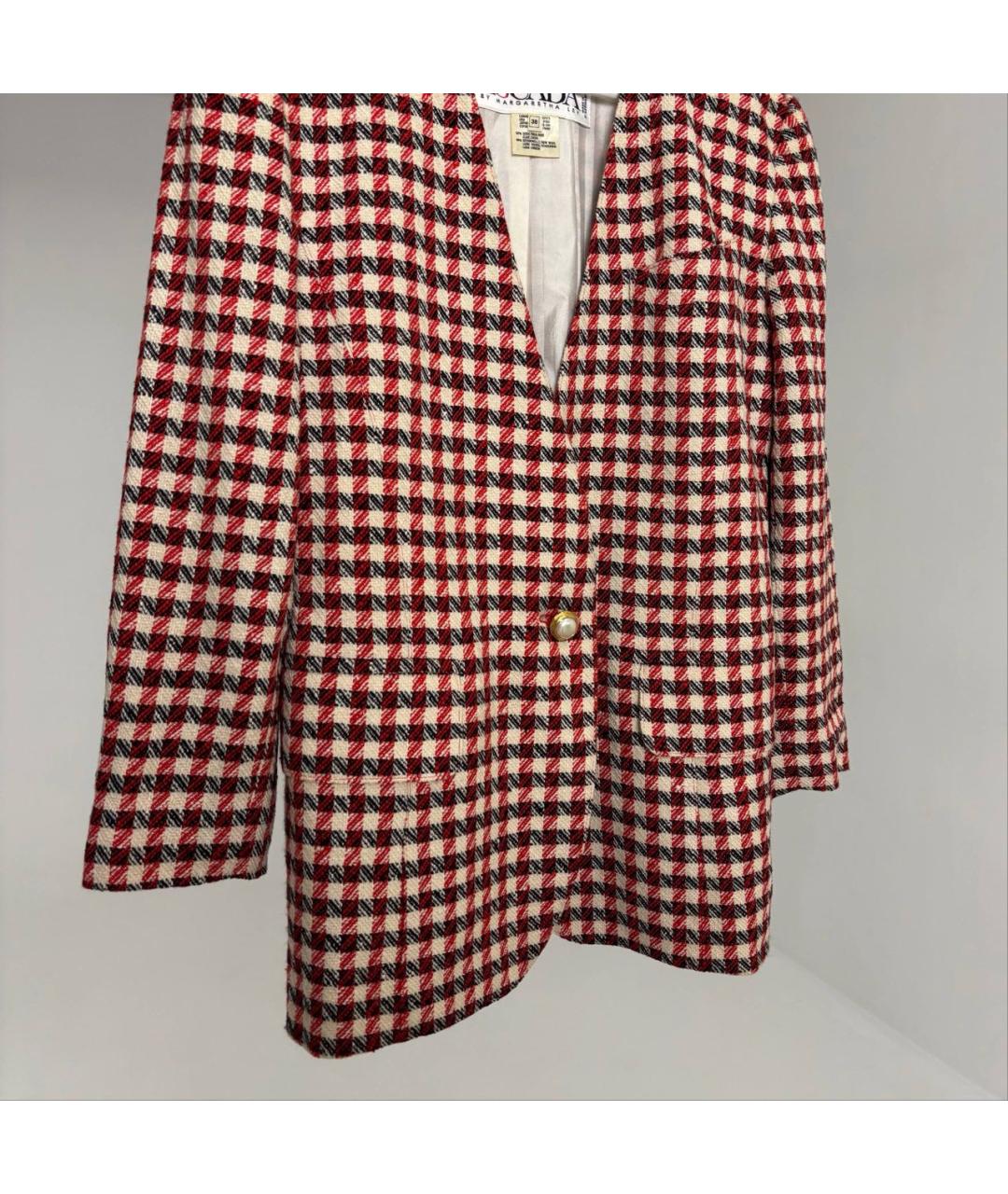 ESCADA Красный шерстяной жакет/пиджак, фото 3