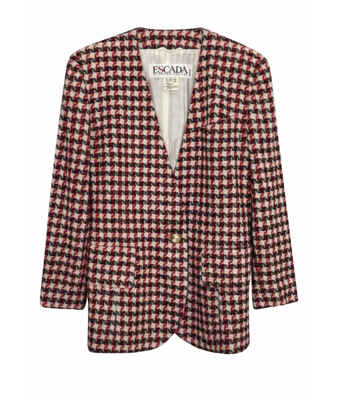 ESCADA Красный шерстяной жакет/пиджак, фото 1