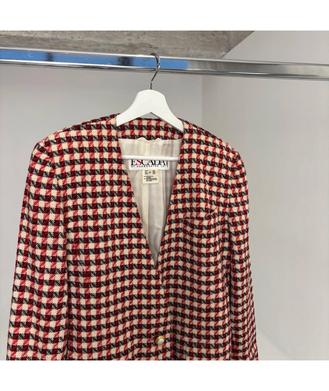 ESCADA Красный шерстяной жакет/пиджак, фото 2