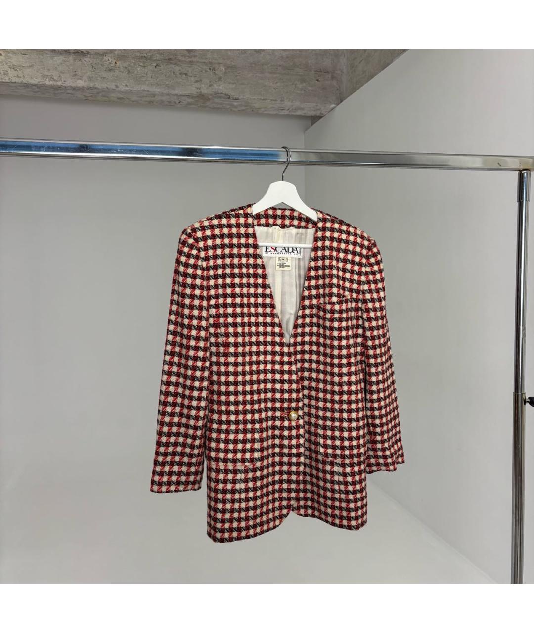 ESCADA Красный шерстяной жакет/пиджак, фото 7