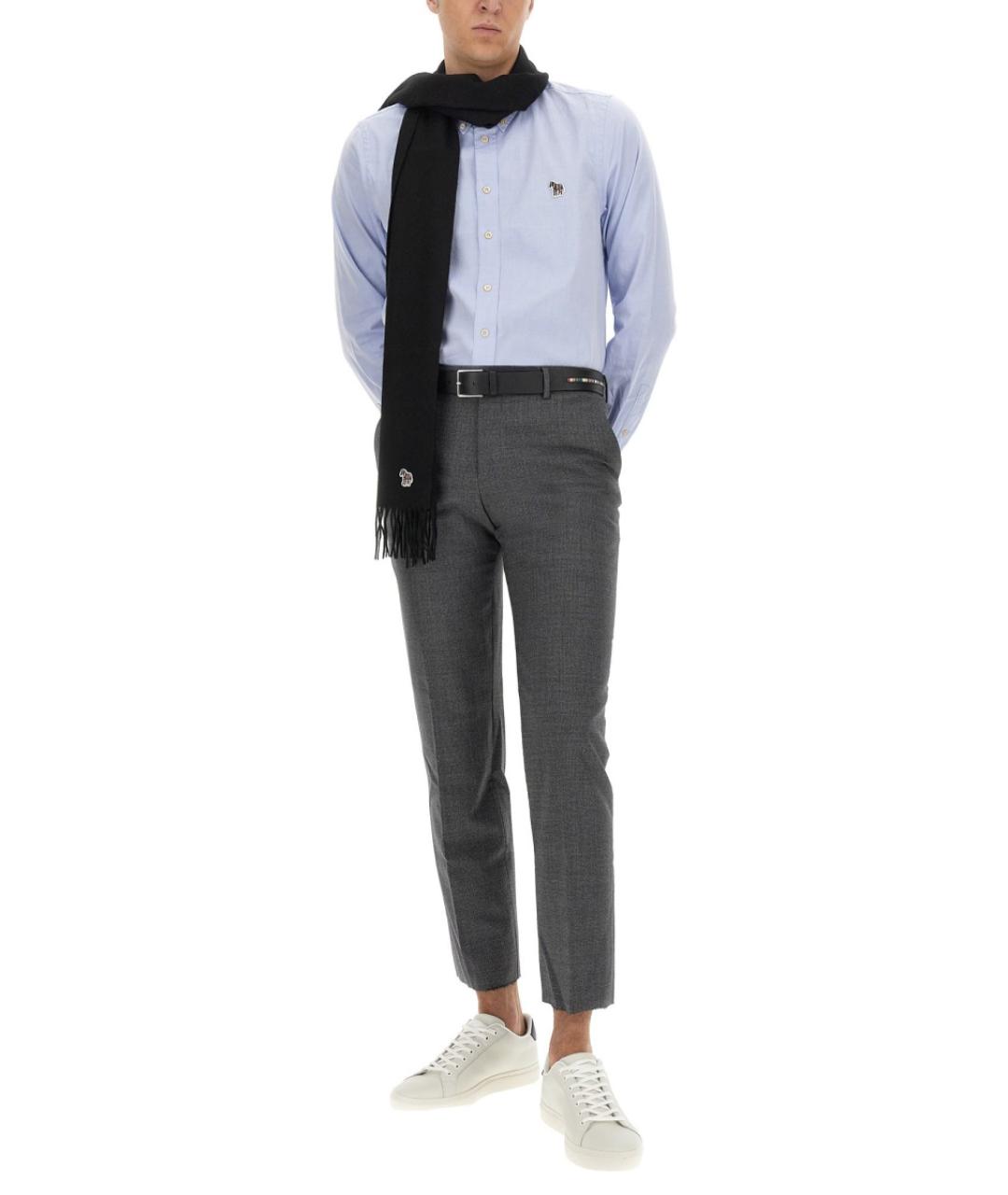 PS BY PAUL SMITH Синяя хлопковая кэжуал рубашка, фото 3