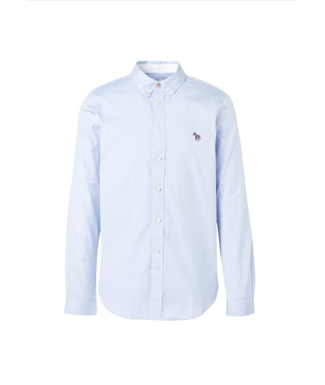 PS BY PAUL SMITH Синяя хлопковая кэжуал рубашка, фото 1