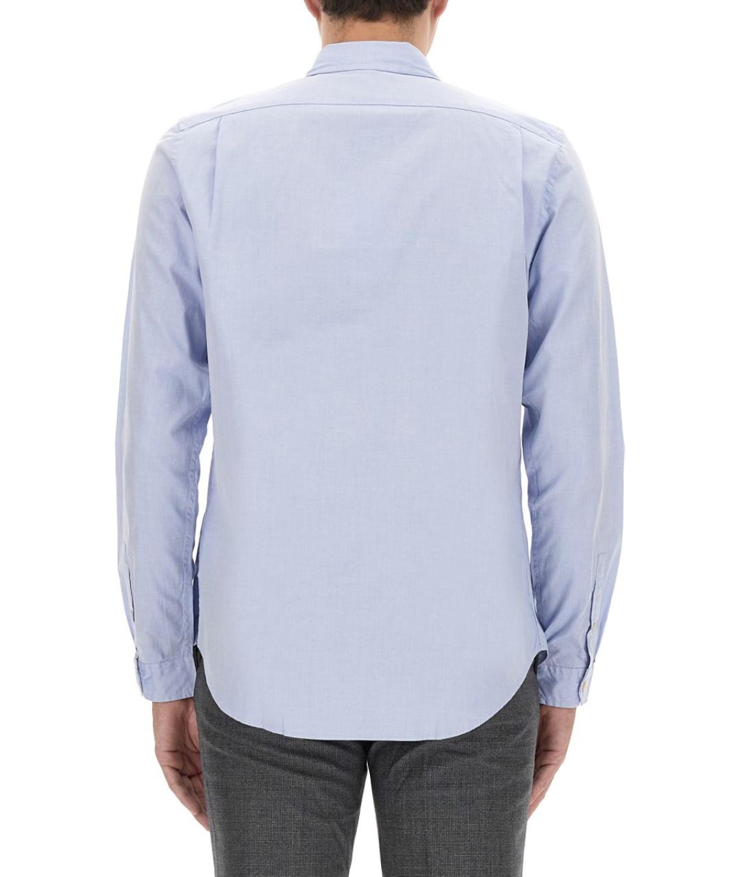 PS BY PAUL SMITH Синяя хлопковая кэжуал рубашка, фото 5