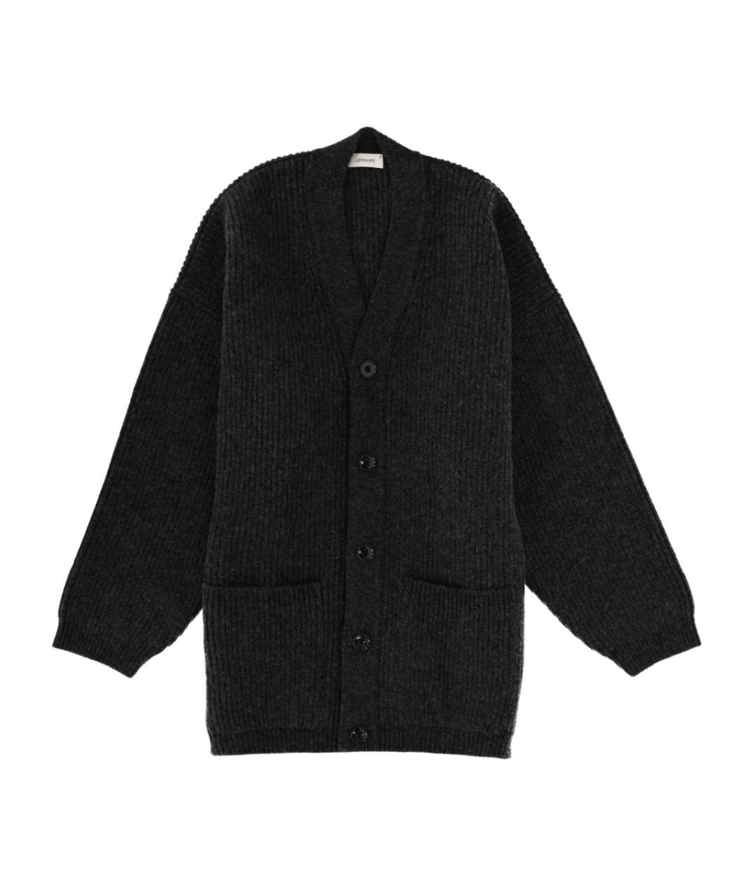 LEMAIRE Серый шерстяной кардиган, фото 1