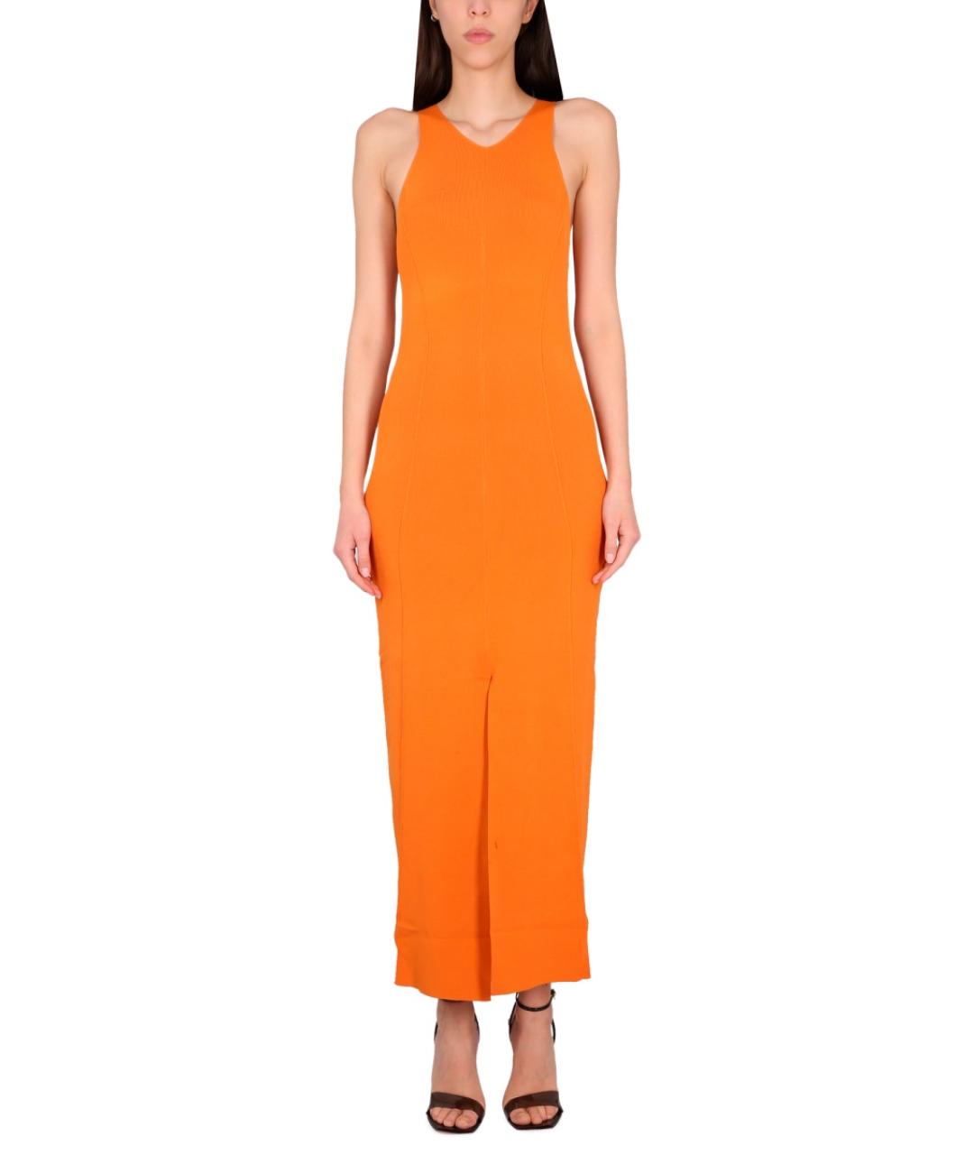 NANUSHKA Оранжевое вискозное повседневное платье, фото 5