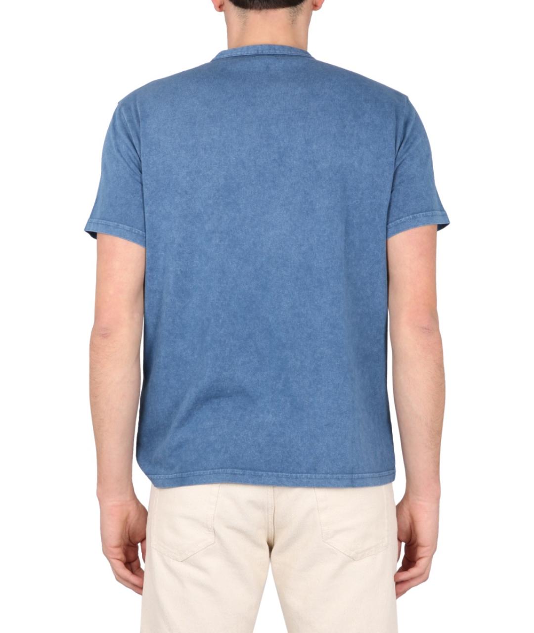 FAY Синяя хлопковая футболка, фото 3