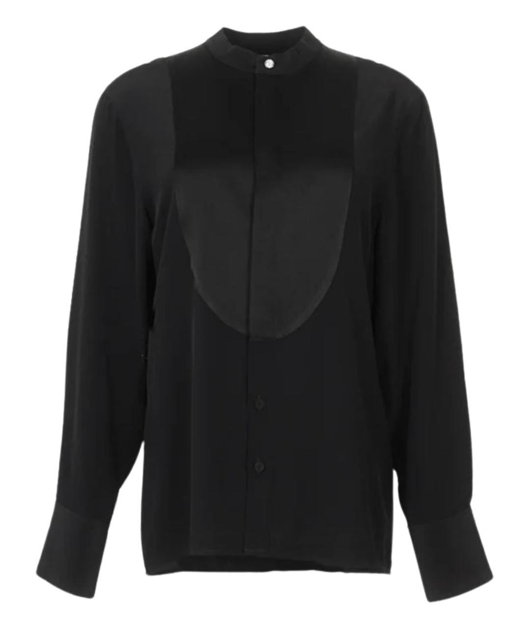 VICTORIA BECKHAM Черная шелковая рубашка, фото 1