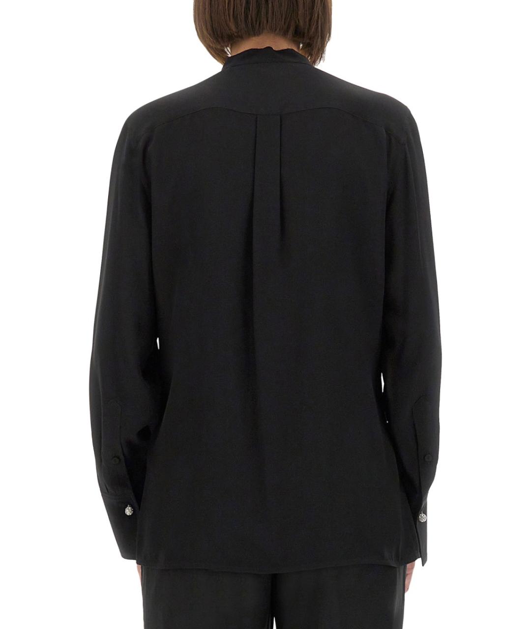 VICTORIA BECKHAM Черная шелковая рубашка, фото 4