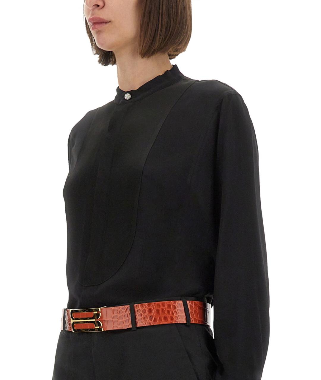 VICTORIA BECKHAM Черная шелковая рубашка, фото 5