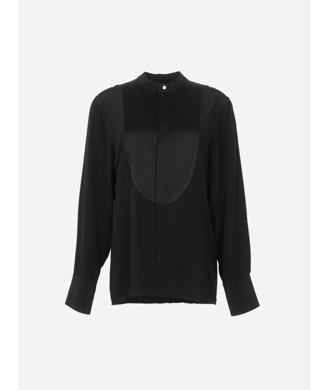 VICTORIA BECKHAM Черная шелковая рубашка, фото 6