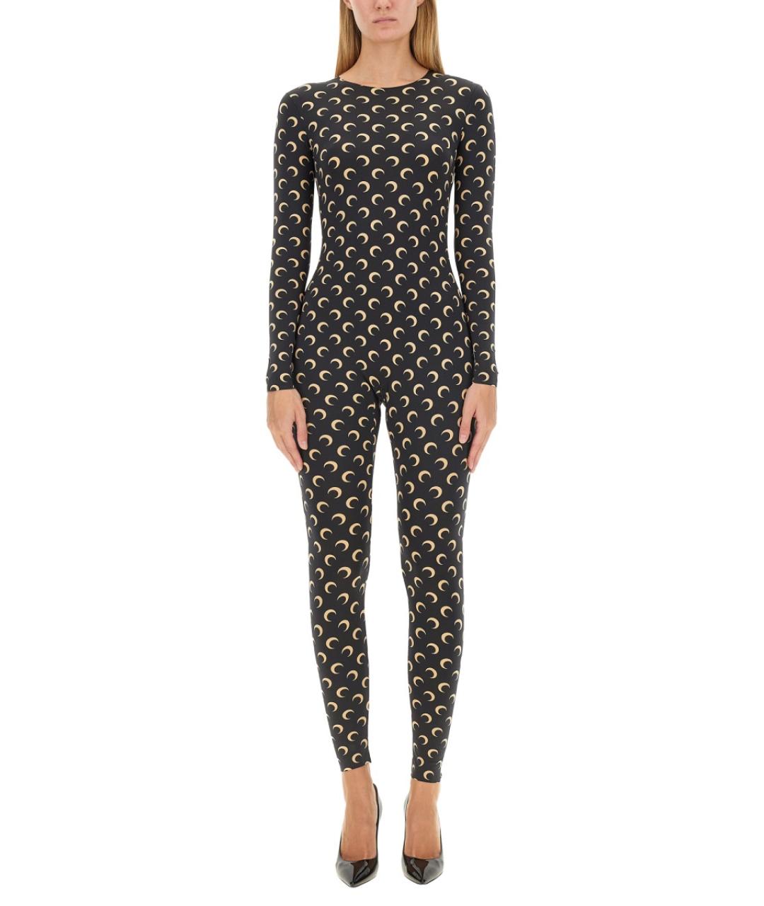 MARINE SERRE Черный полиамидовый комбинезон, фото 2