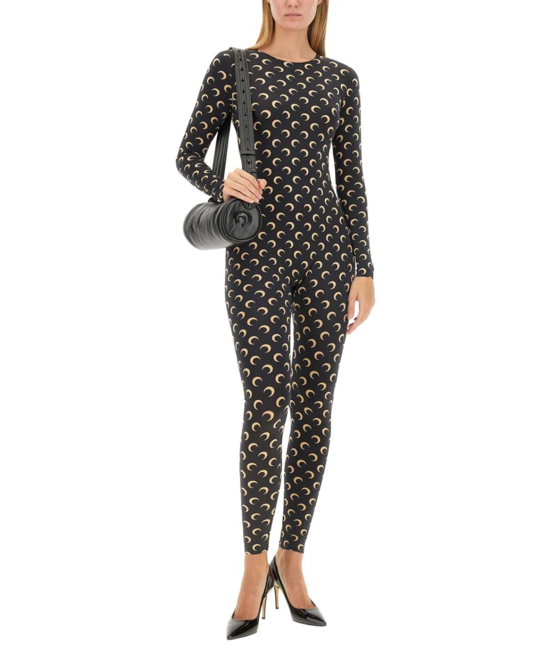 MARINE SERRE Черный полиамидовый комбинезон, фото 3