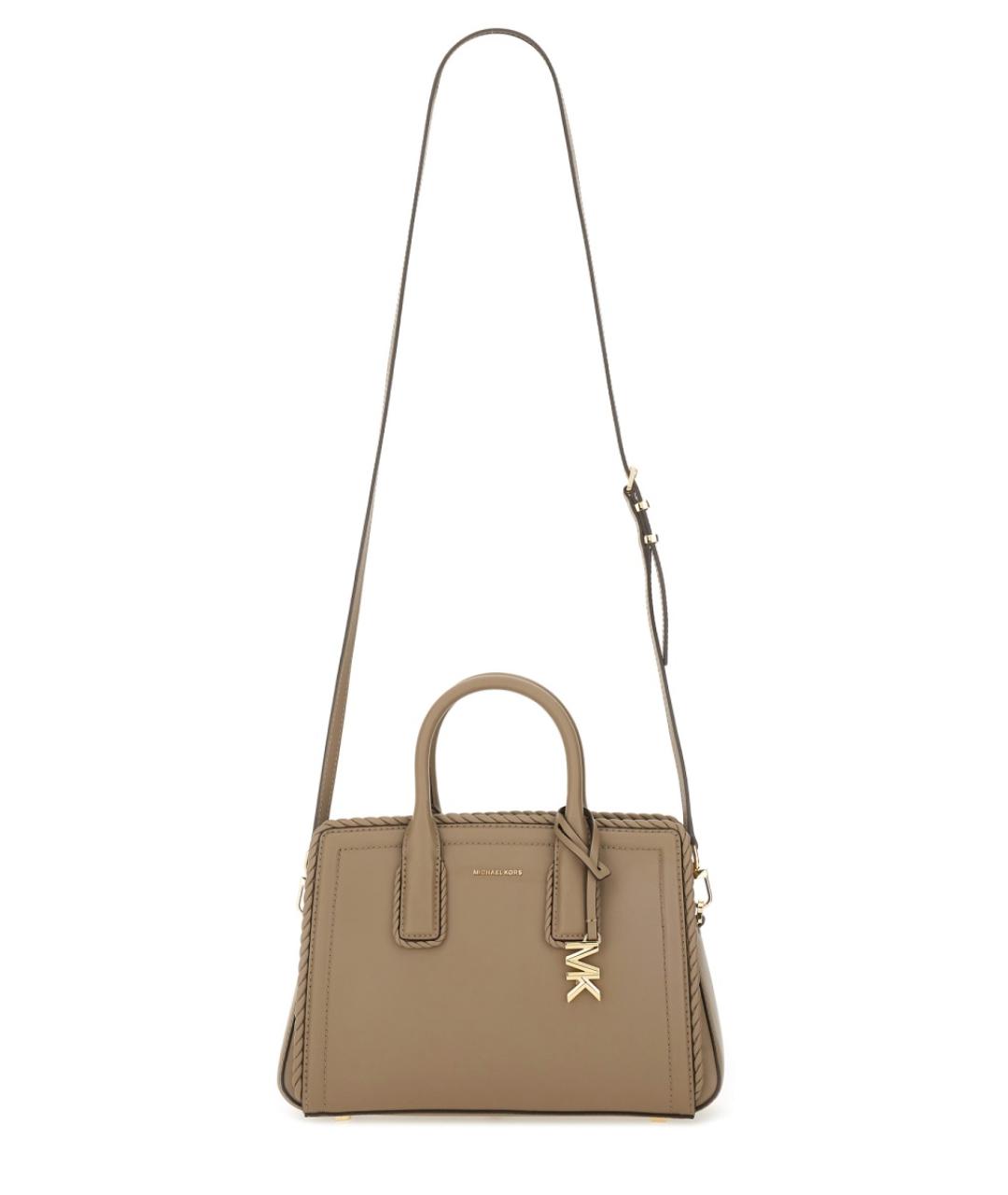 MICHAEL KORS Бежевая кожаная сумка тоут, фото 2