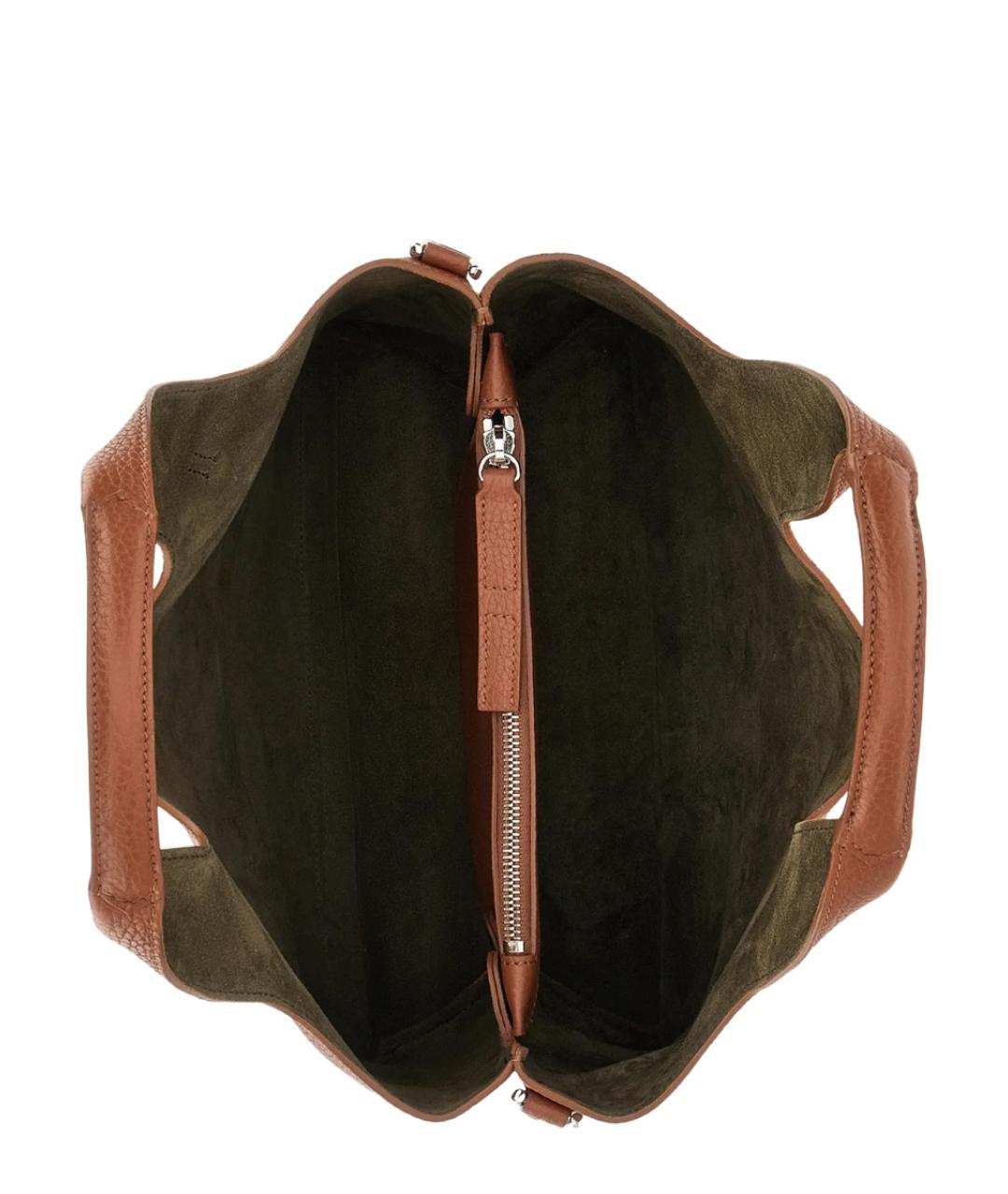 HOGAN Коричневая кожаная сумка тоут, фото 4