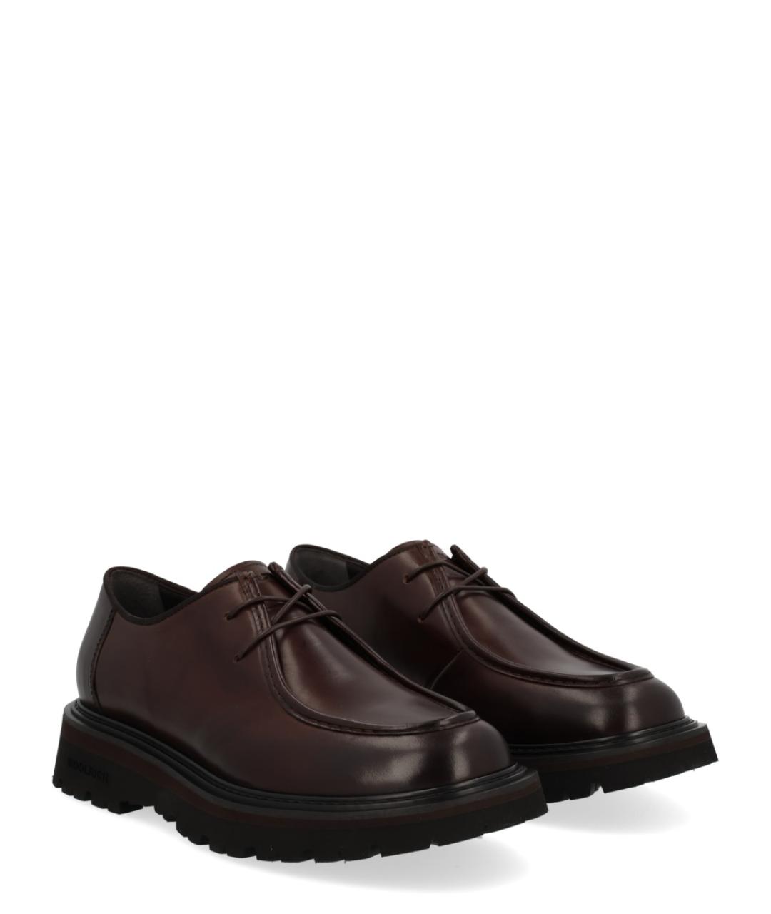 WOOLRICH Коричневые кожаные низкие ботинки, фото 2