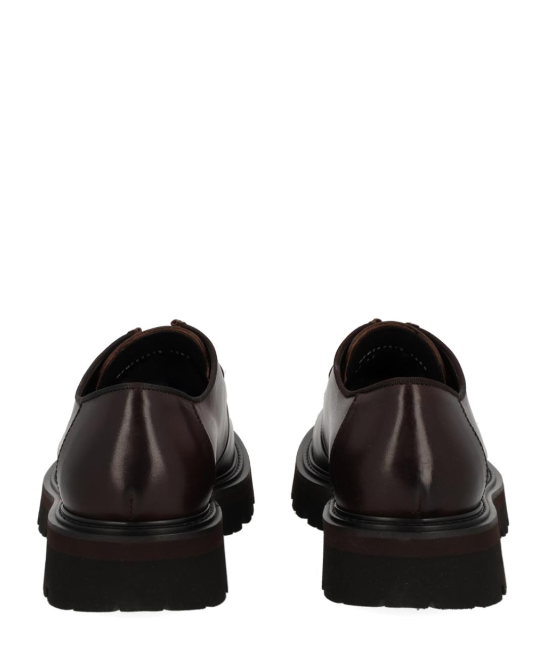 WOOLRICH Коричневые кожаные низкие ботинки, фото 4