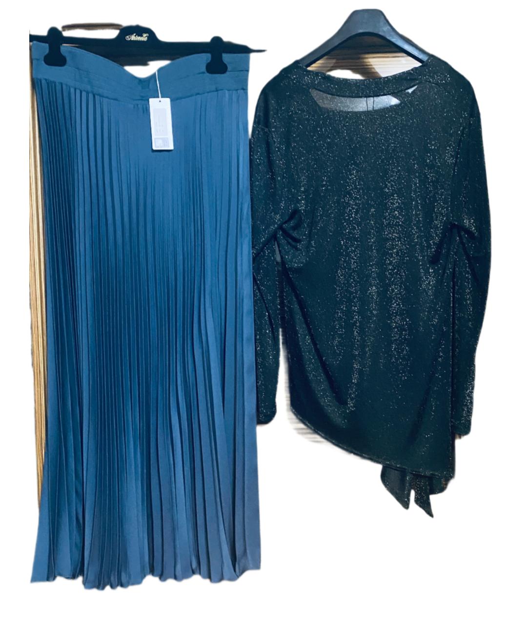 ESCADA Антрацитовый вискозный костюм с юбками, фото 2