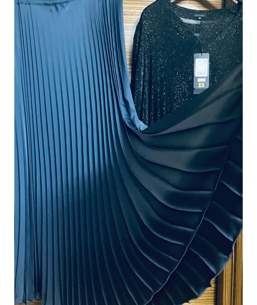 ESCADA Антрацитовый вискозный костюм с юбками, фото 6