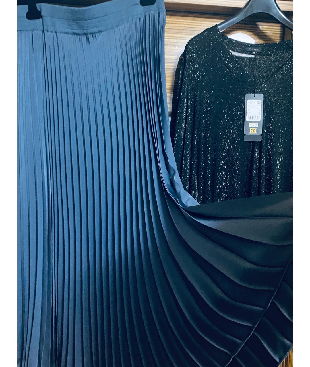 ESCADA Антрацитовый вискозный костюм с юбками, фото 5