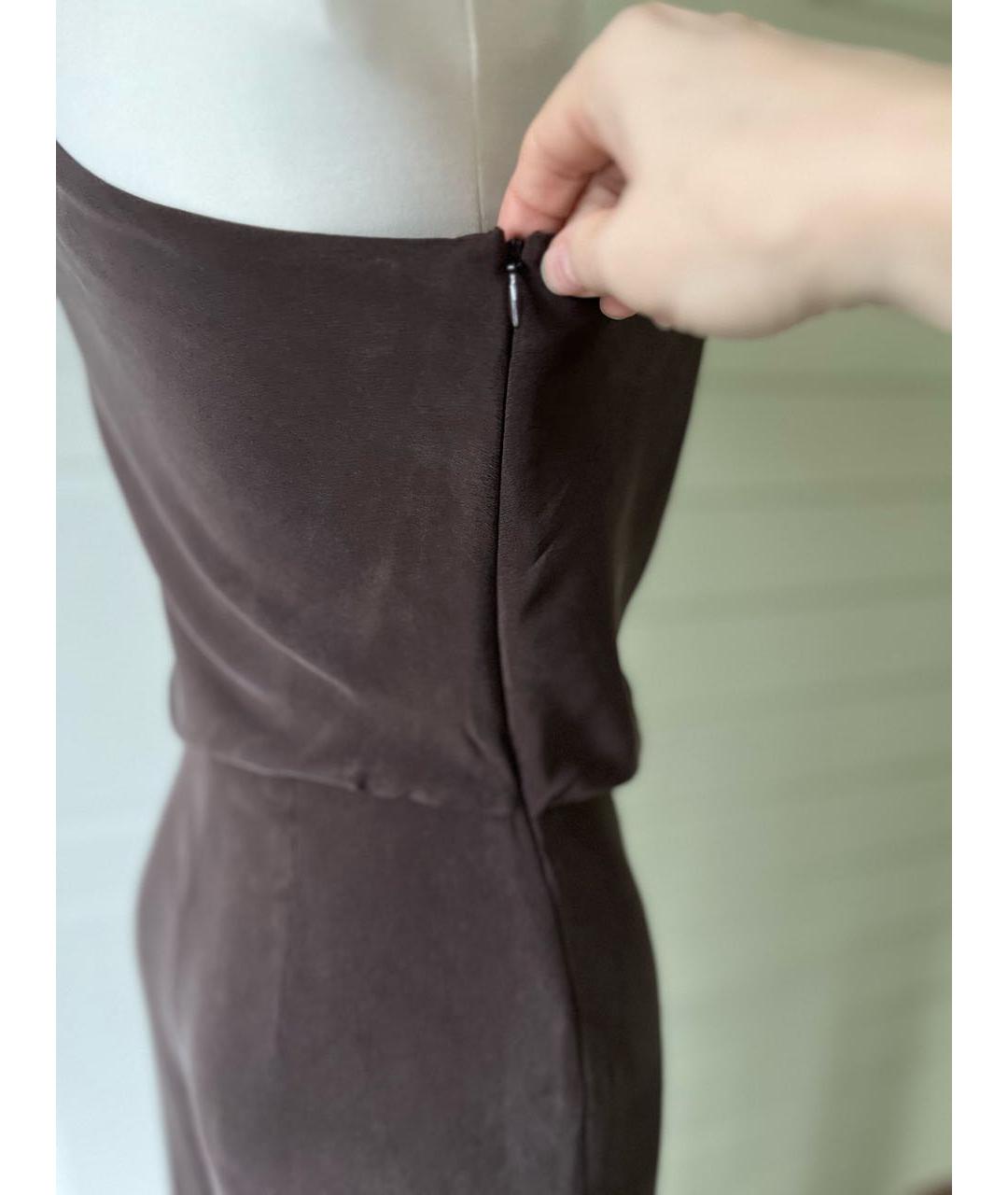 MAX MARA Коричневый шелковый комбинезон, фото 5
