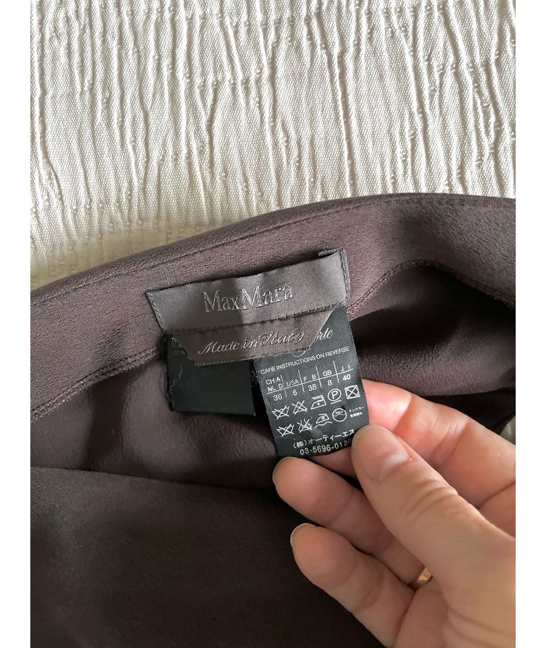 MAX MARA Коричневый шелковый комбинезон, фото 4