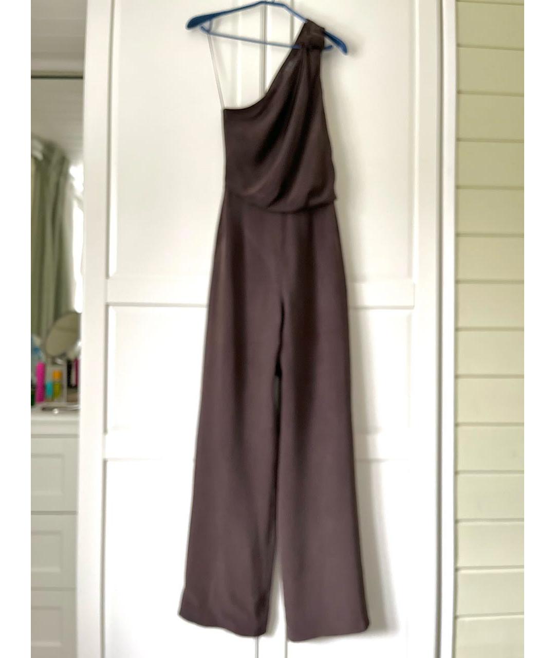 MAX MARA Коричневый шелковый комбинезон, фото 6