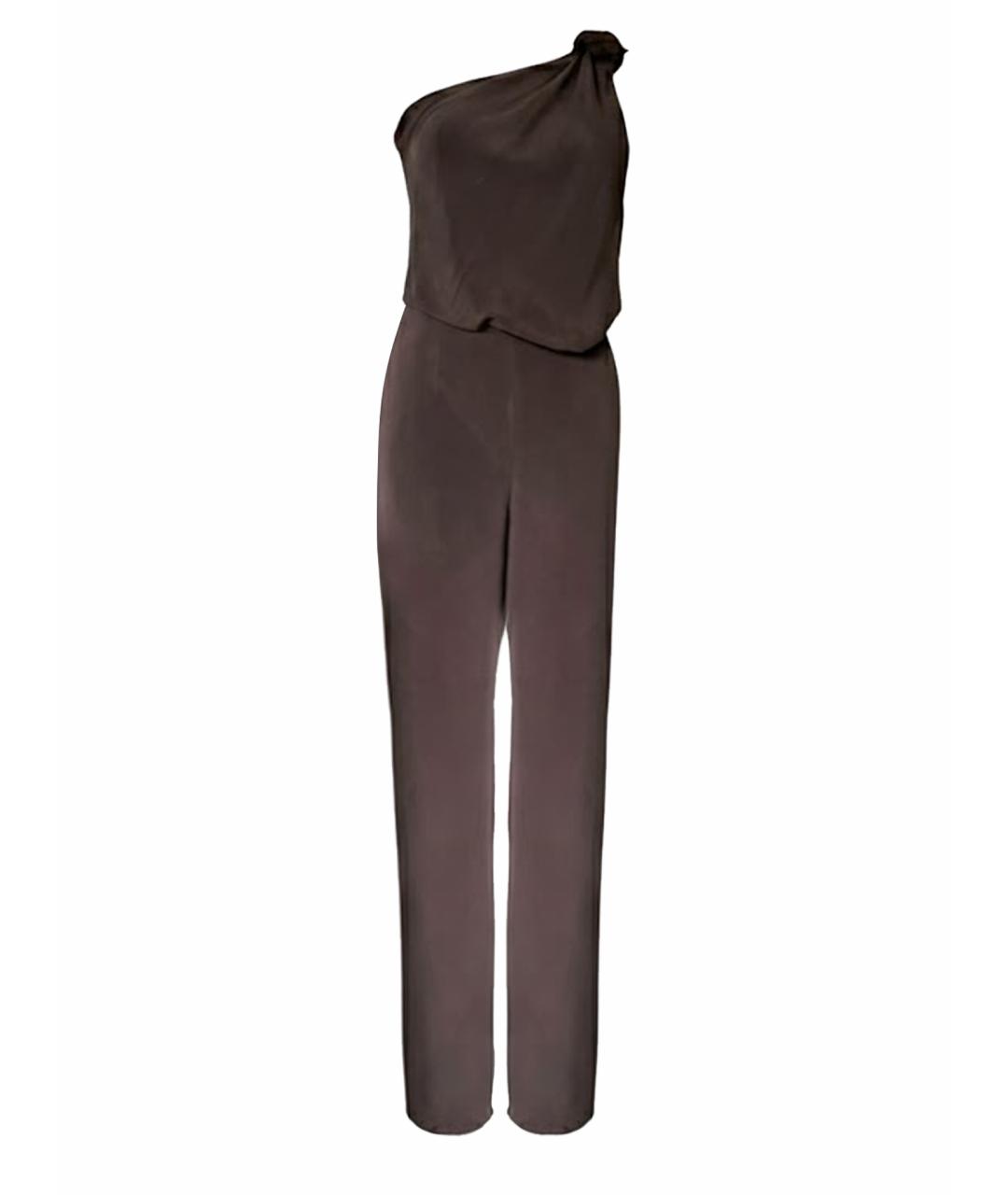 MAX MARA Коричневый шелковый комбинезон, фото 1