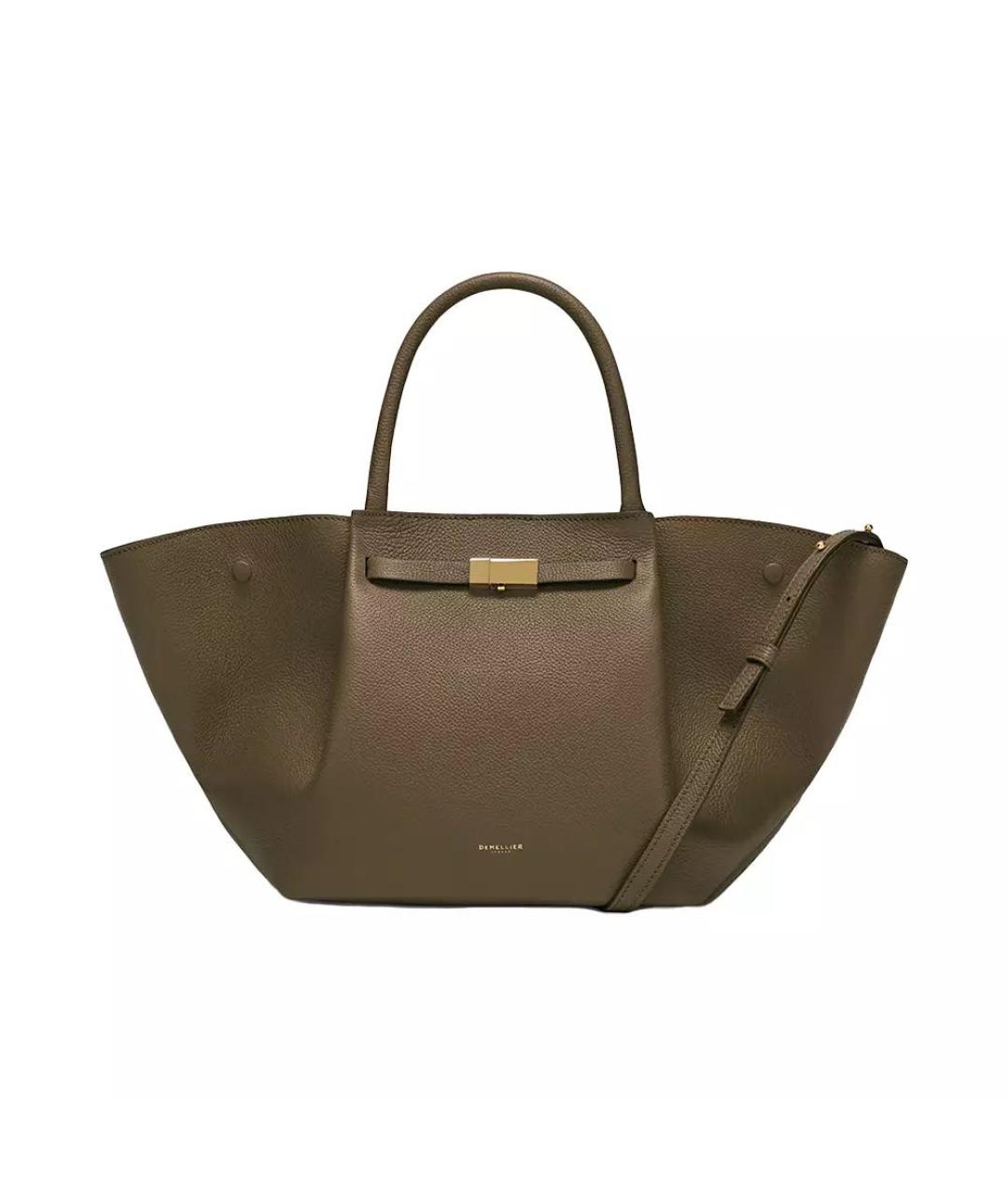 DEMELLIER Хаки кожаная сумка тоут, фото 1